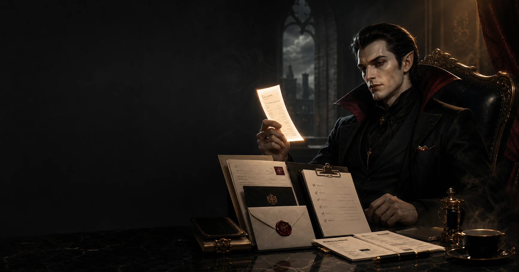 Bill Vampire emergency kit gothic advocate visual