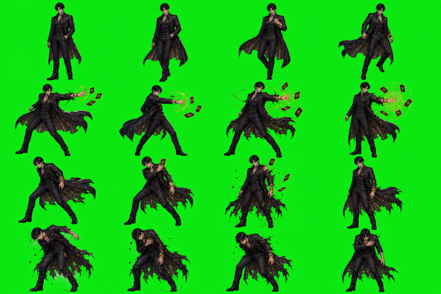 Protagonist combat animation
