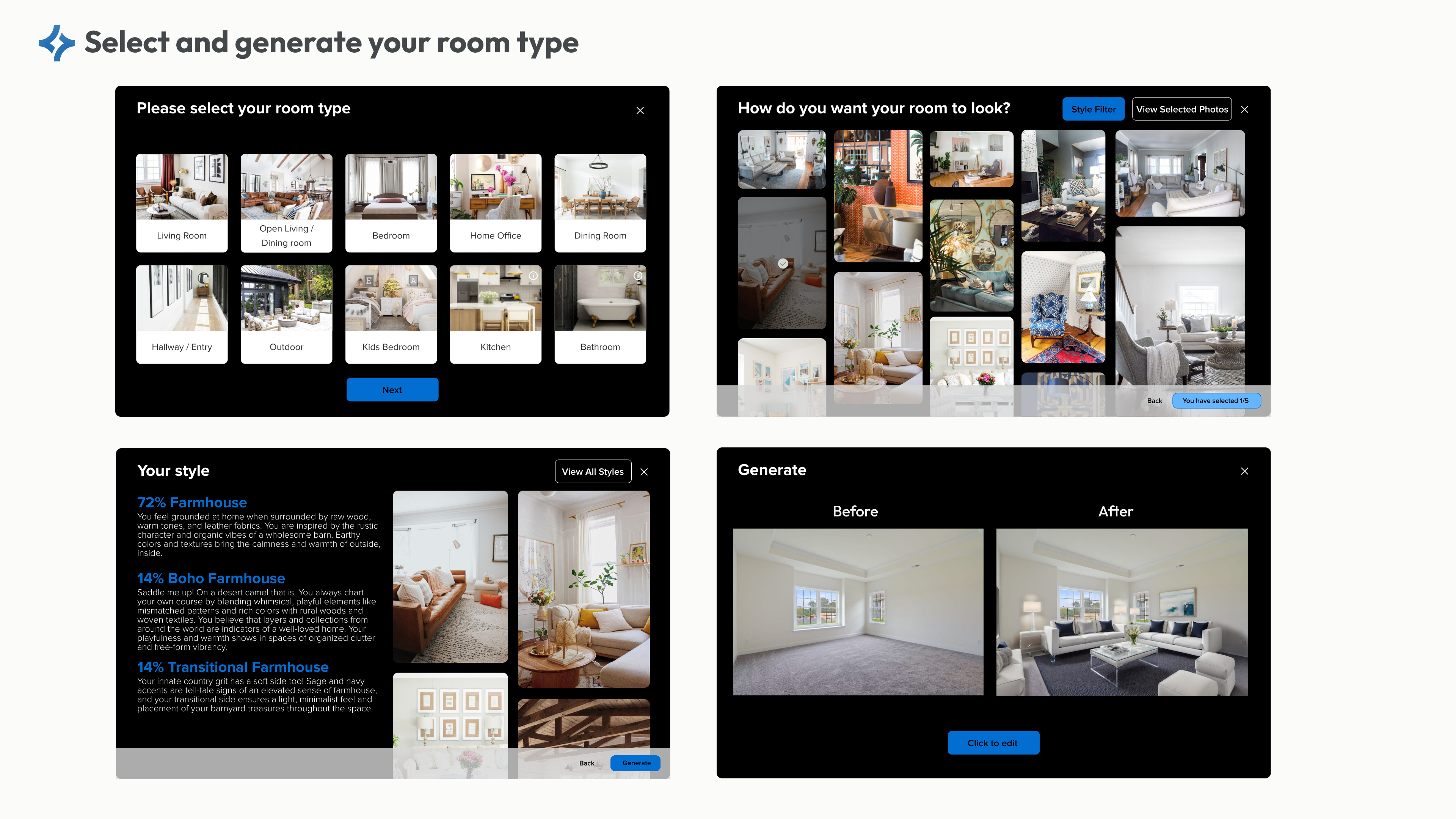 Room Type Selection & Generation