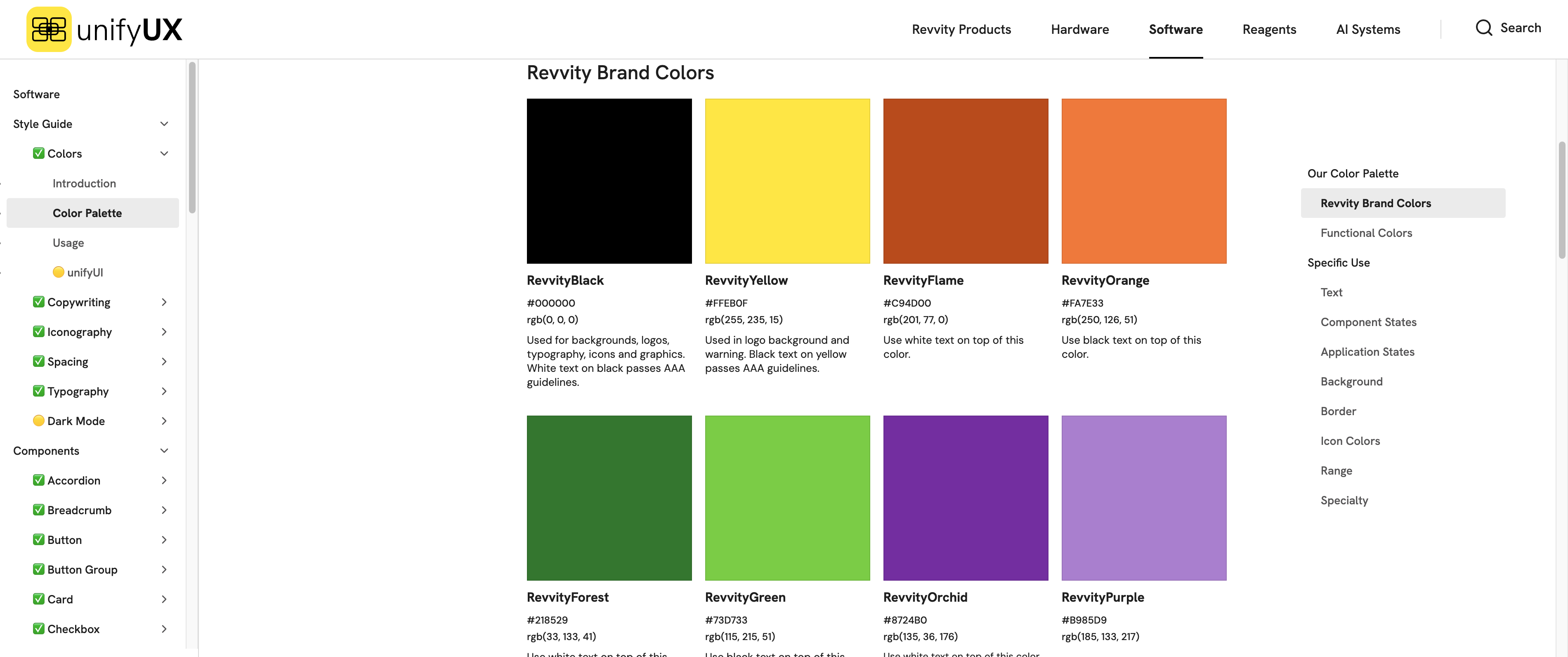 Revvity Brand Colors