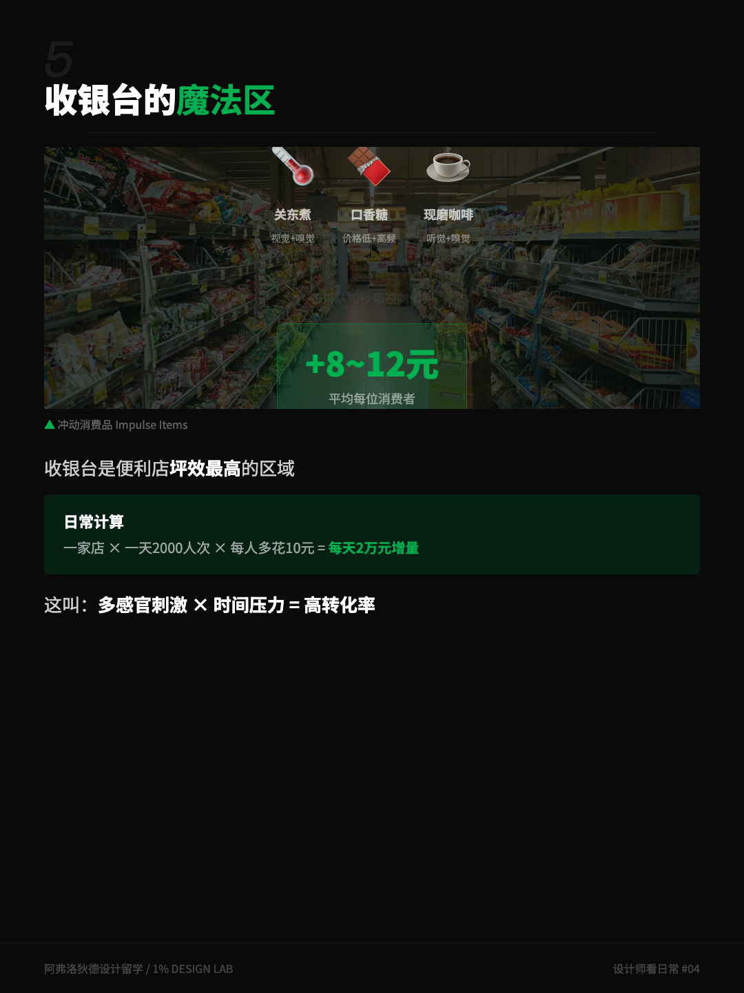便利店收银台魔法区示意:关东煮、口香糖、咖啡机包围排队顾客